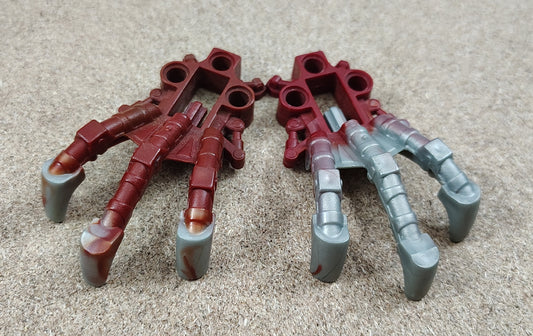 Metru Red to Silver, Piraka Claw Feet (2x)
