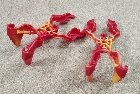 Red and Yellow Marbled Malum Claws (2x)