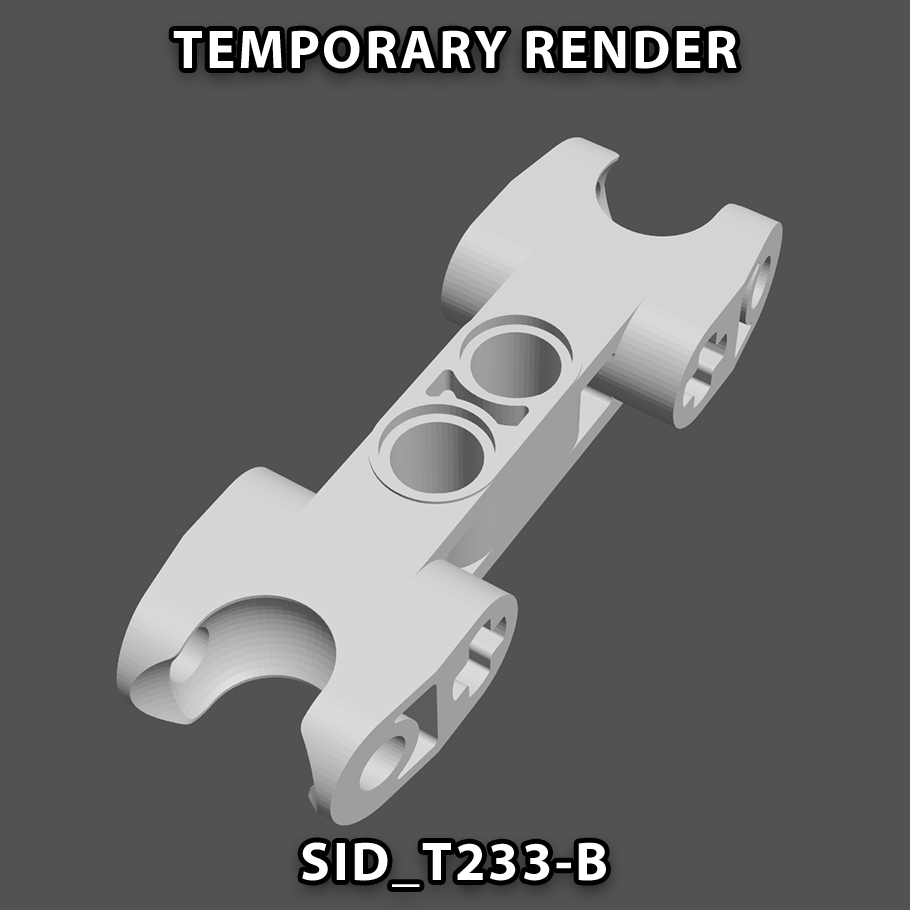 SID_T233, 6L Limb Connector, 2x Perpendicular Pin Holes (Pair)