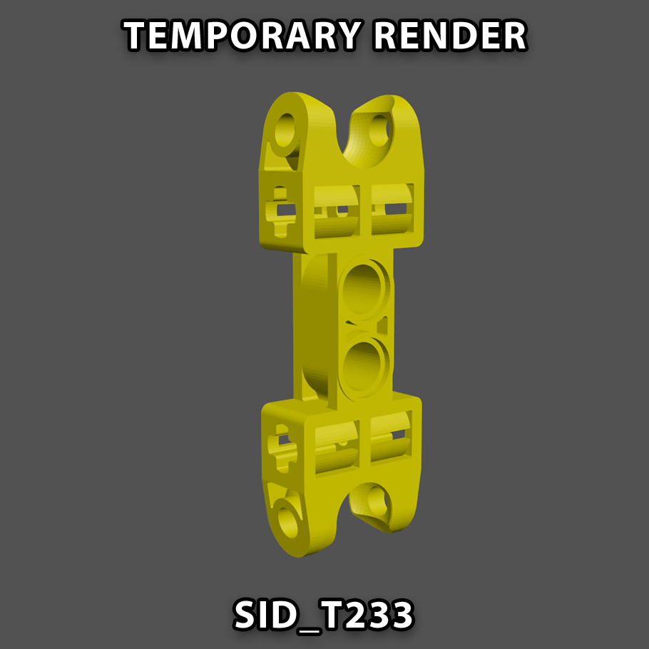 SID_T233, 6L Limb Connector, 2x Perpendicular Pin Holes (Pair)