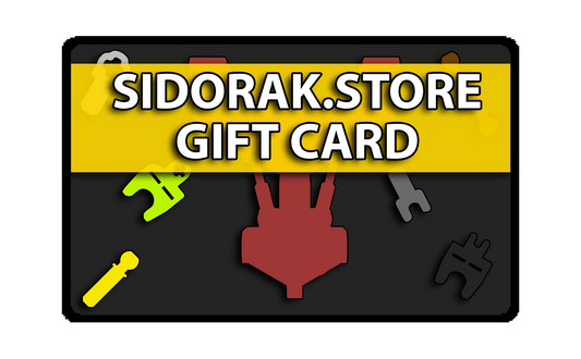 Support now, get items later! Sidorak.Store Giftcards